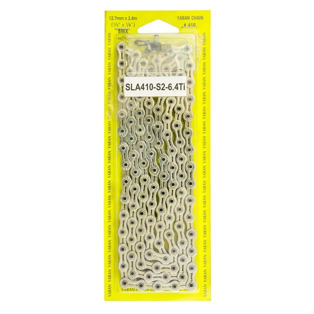 YBN 1/8" Track/ BMX Silver Chain SLA410-6.4 Ti