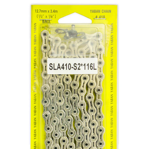 YBN 1/8" Track/ BMX Silver Chain SLA410