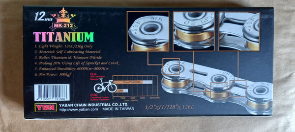 YBN MK212 Titanium Flat Top Road Chain
