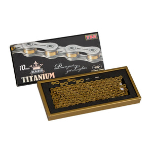 YBN 10 Speed 6.4 Titanium Gold Chain SLA210 (210g)