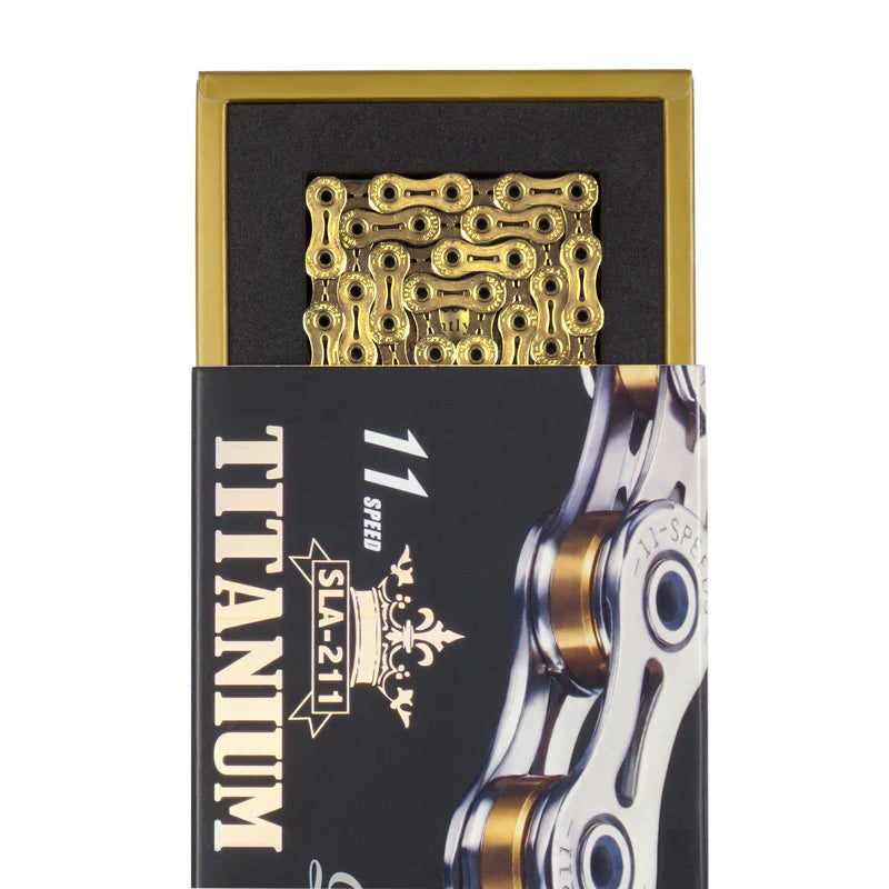 YBN 11 Speed 6.4 Titanium Gold Chain SLA211 207g In a Spin Cycles