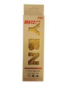 YBN MK-H12e Gold Flat Top Chain 136 Links