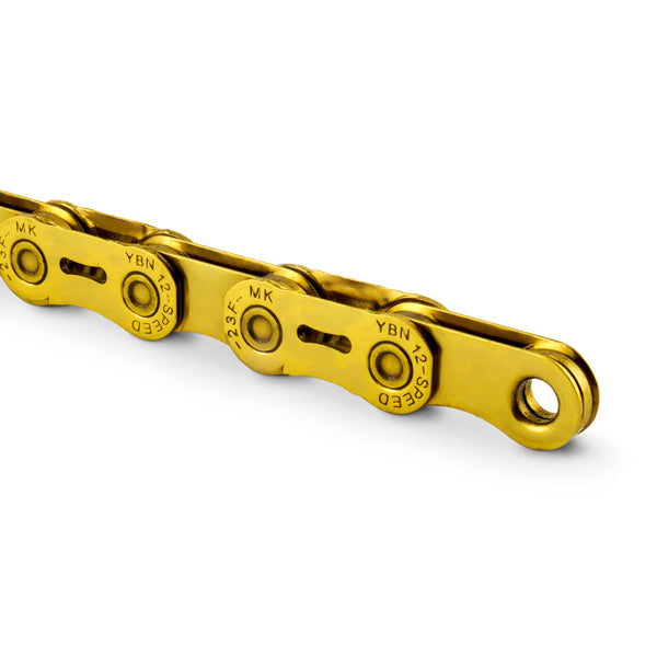 YBN MK-H12e Gold Flat Top Chain 136 Links (MTB, E-Bike, Road)