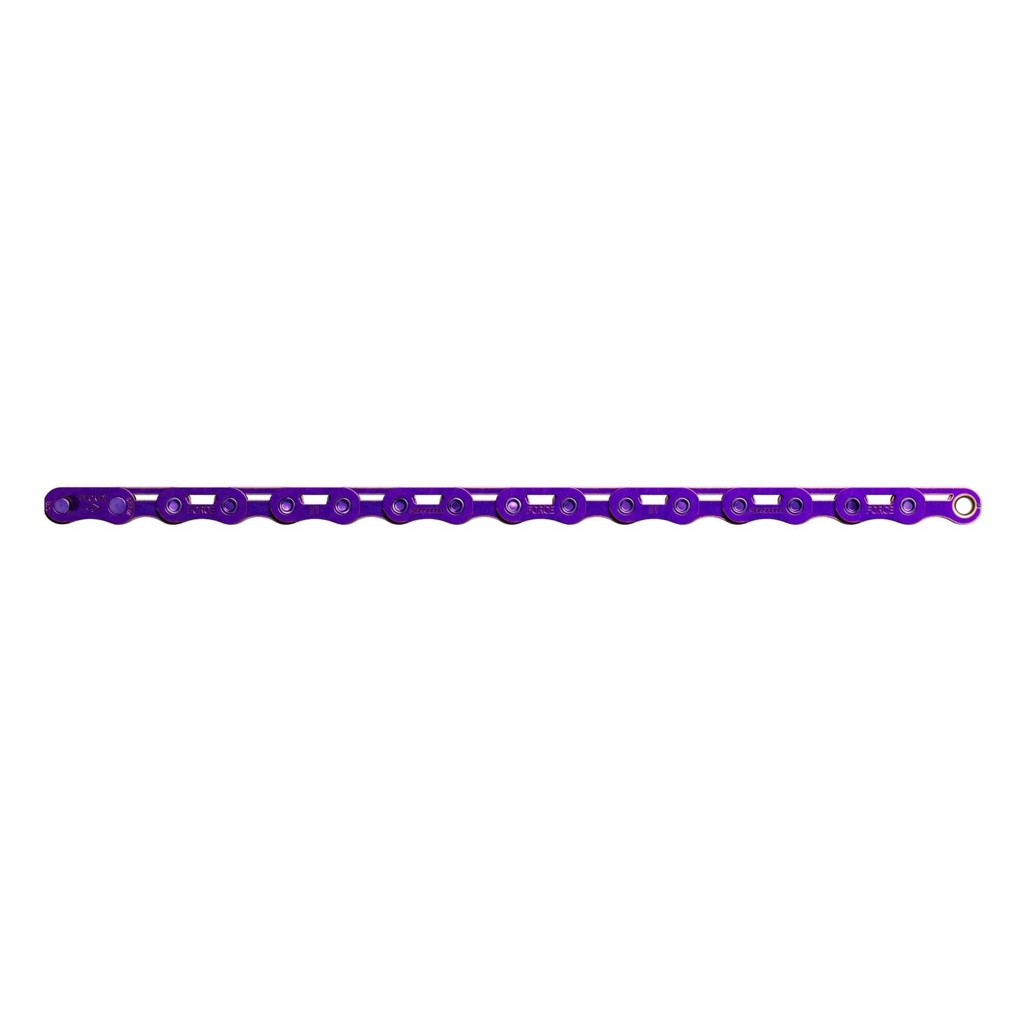 SRAM Force E1 12/13 Speed Purple Chain Flat top with Powerlock 126L