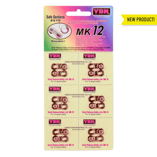 YBN MK12 Flat Top 12 Speed Master Links x 6 (Silver, Gold, Rainbow, Black, Rose Gold)