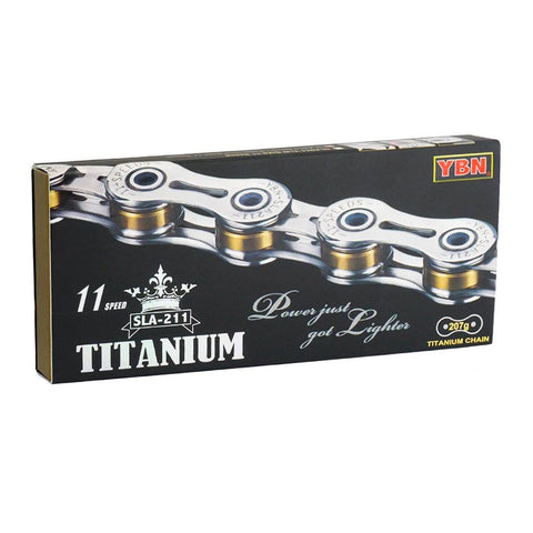 YBN 11 Speed 6.4 Titanium Silver Chain SLA211 (207g)