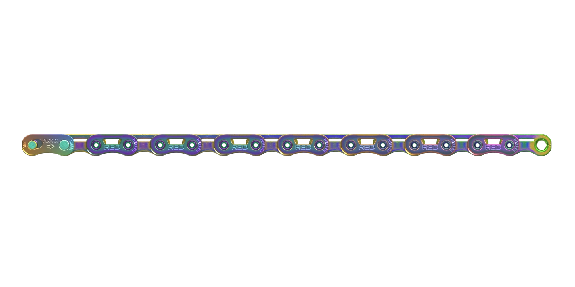 SRAM Red E1 12/13 Speed Chain Flat top with Powerlock 126L Rainbow