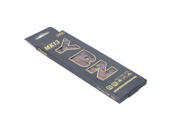 YBN MK-13e Rainbow Flat Top Chain 126 Links (MTB, E-Bike, Road)