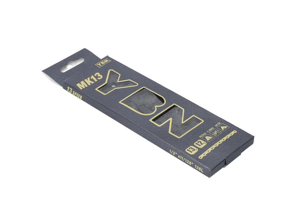 YBN MK-13e Black Flat Top Chain 126 Links (MTB, E-Bike, Road)