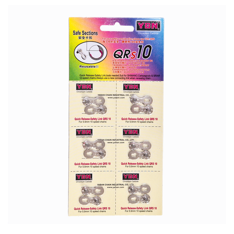 YBN 10 Speed Master Link Silver QRS-10
