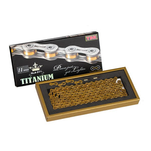 YBN 11 Speed 6.4 Titanium Gold Chain SLA211 (207g)